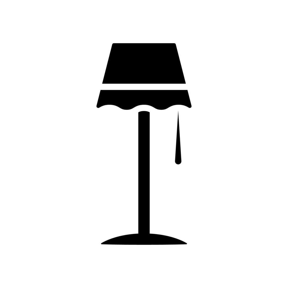 ilustración vectorial gráfico del icono de la lámpara de pie vector