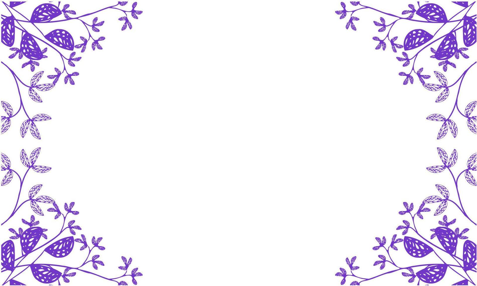 floral frame silhouette vector