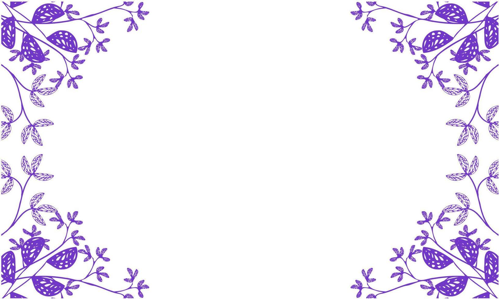 floral frame silhouette vector