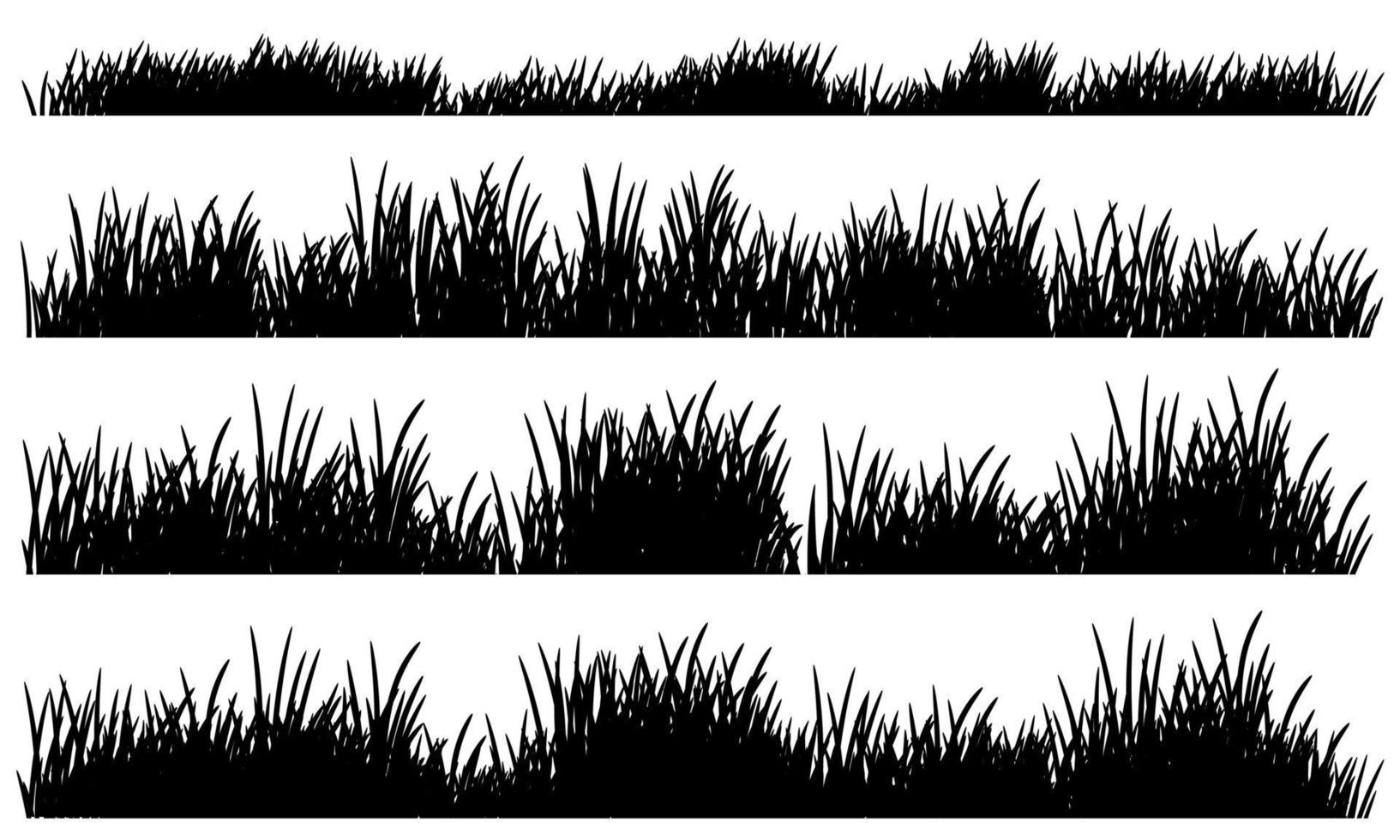 grass black and white vector