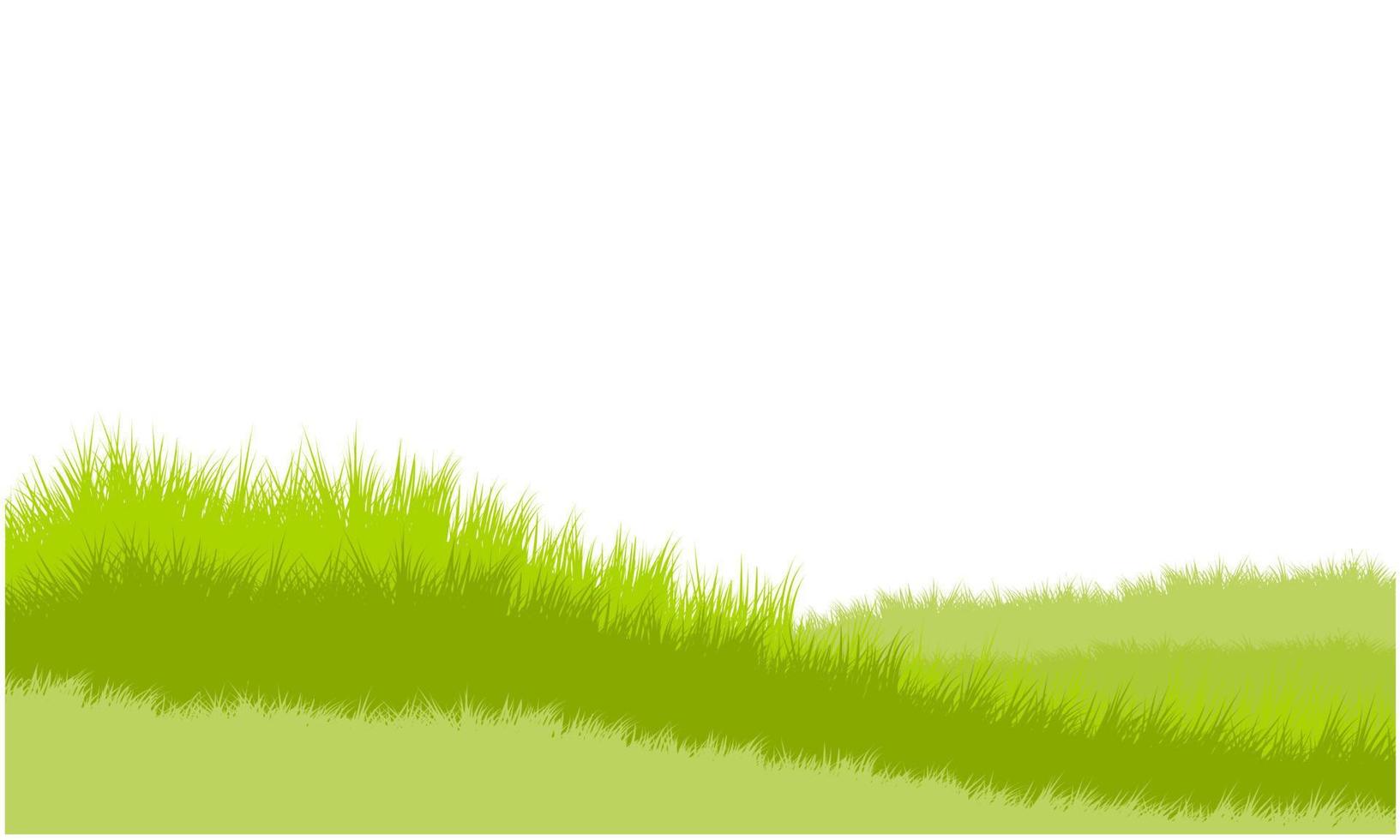 colina cubierta de hierba, paisaje herboso vector