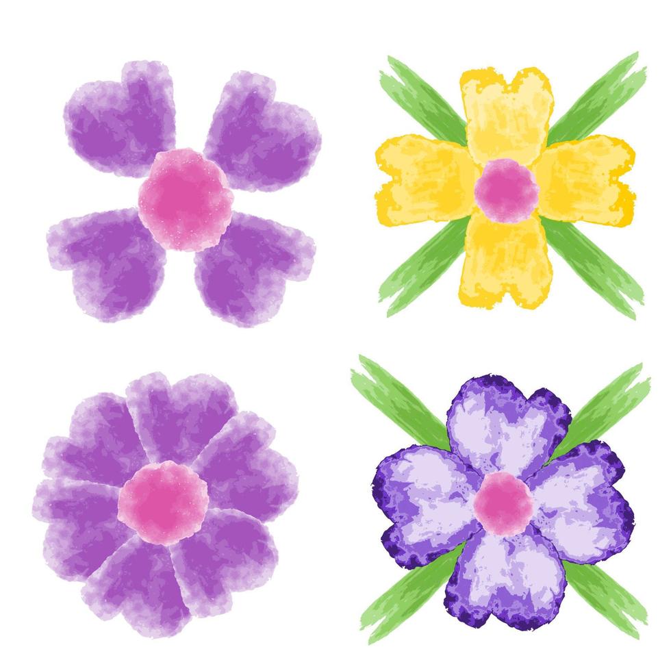 watercolor flower vector