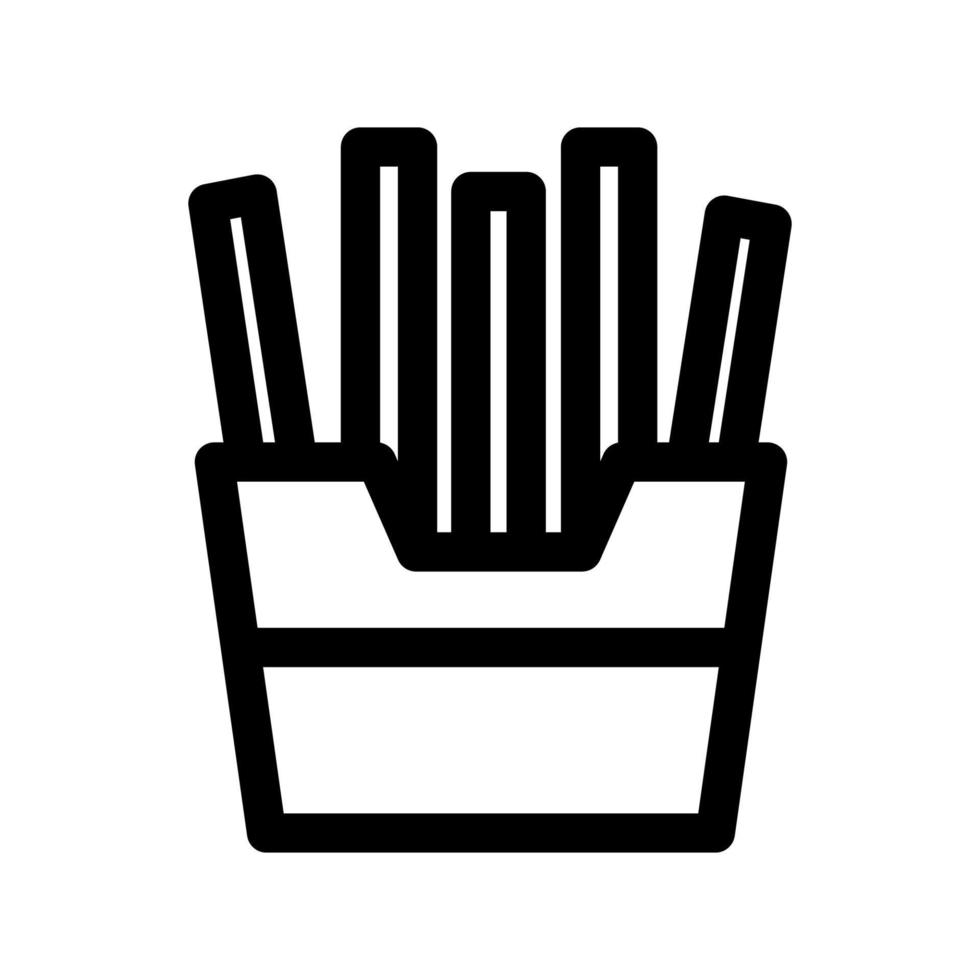 icono de papas fritas vector