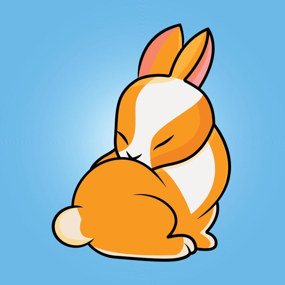 Cute Bunny Cartoon Animal Character vector