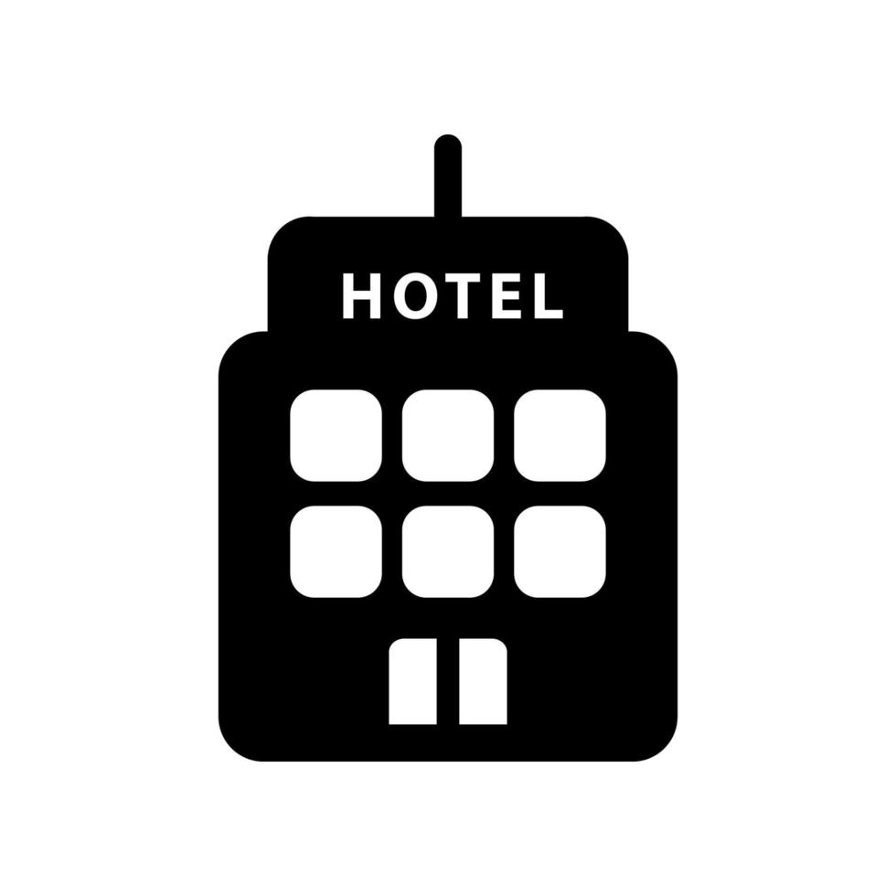 plantilla de icono de hotel vector