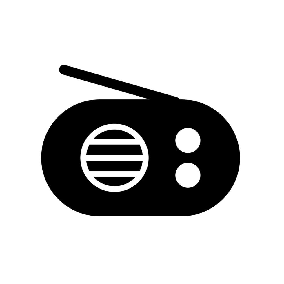 plantilla de icono de radio vector