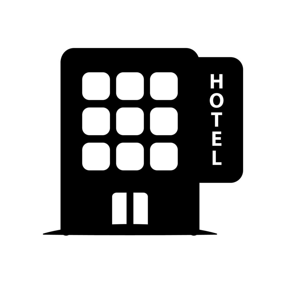 plantilla de icono de hotel vector