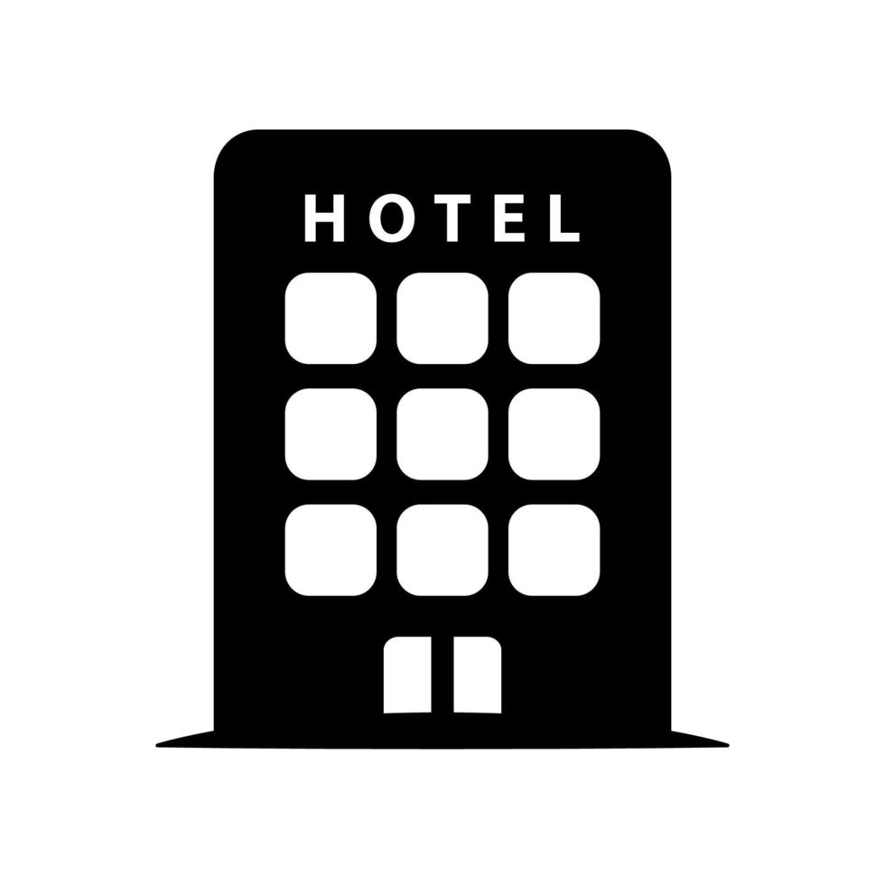 plantilla de icono de hotel vector