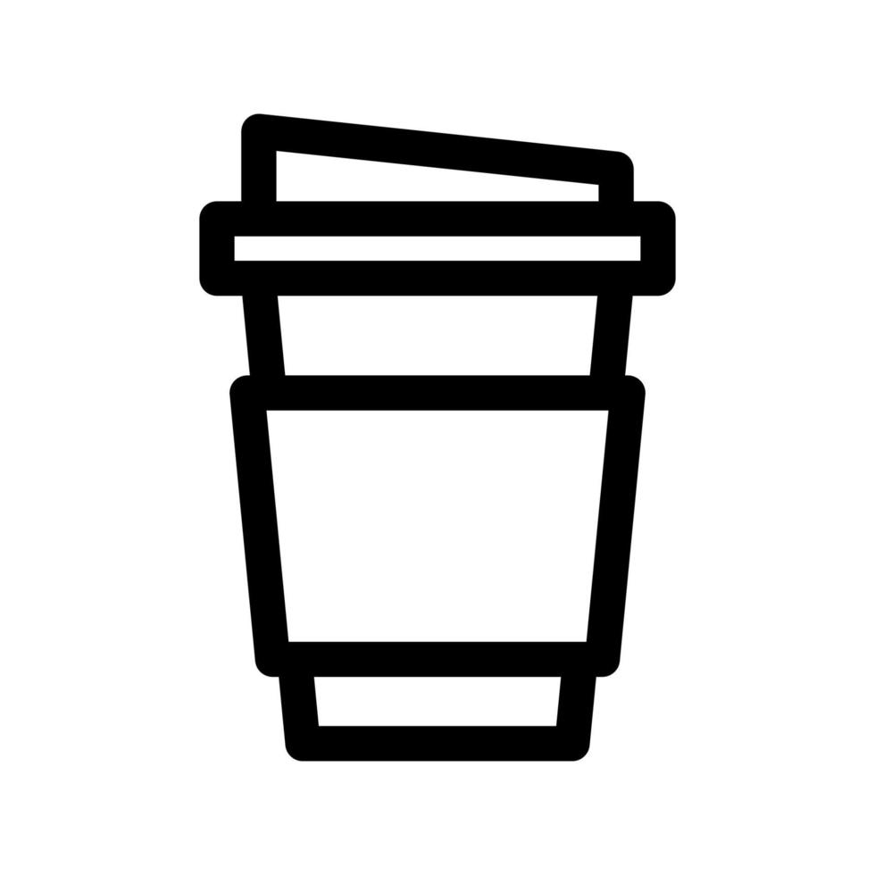 icono de taza de papel de café vector