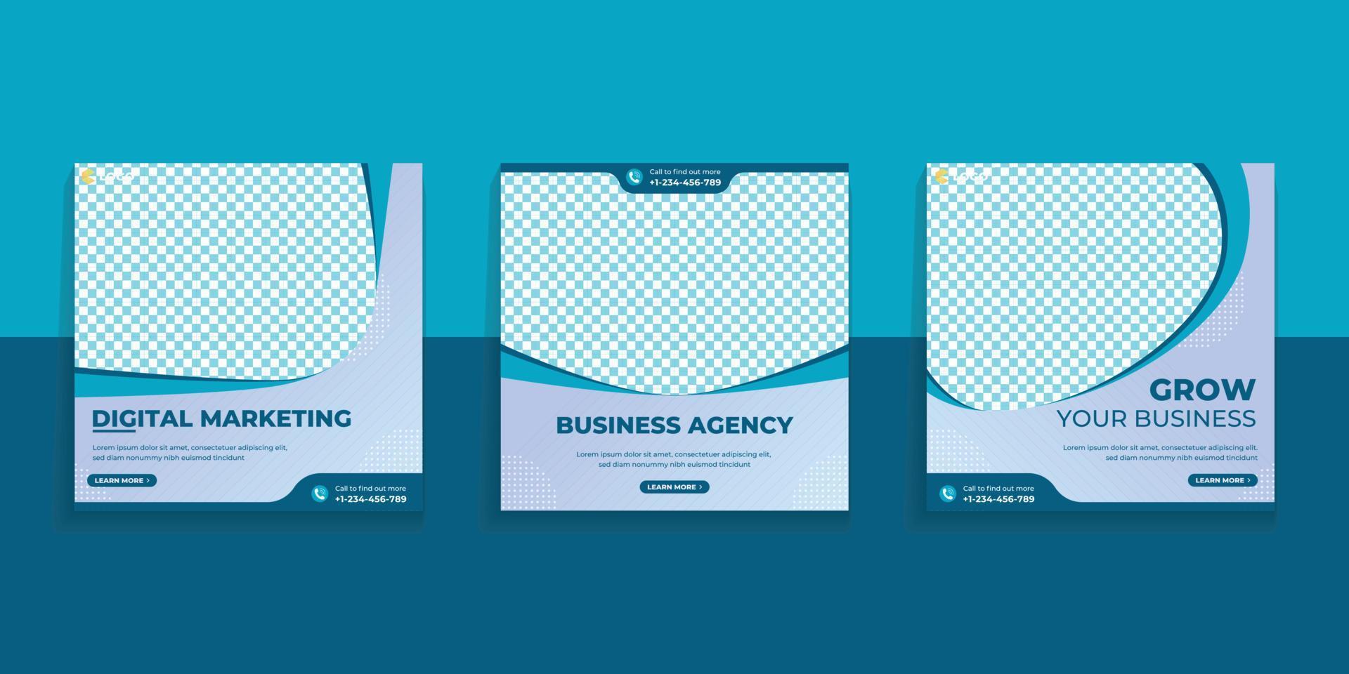 Bussines Social Media Post Template vector