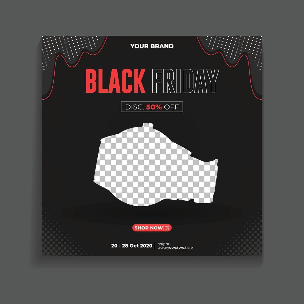 Black Friday Social Media Post Template vector