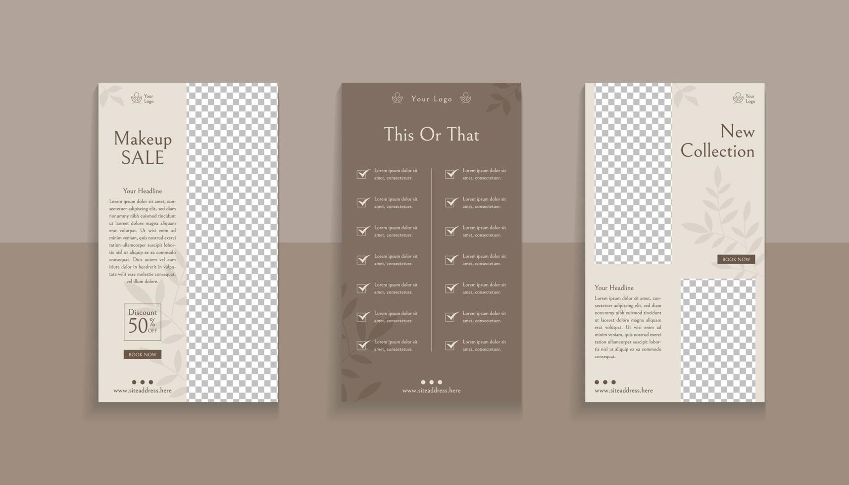 Cosmetic Social Media Story Template vector