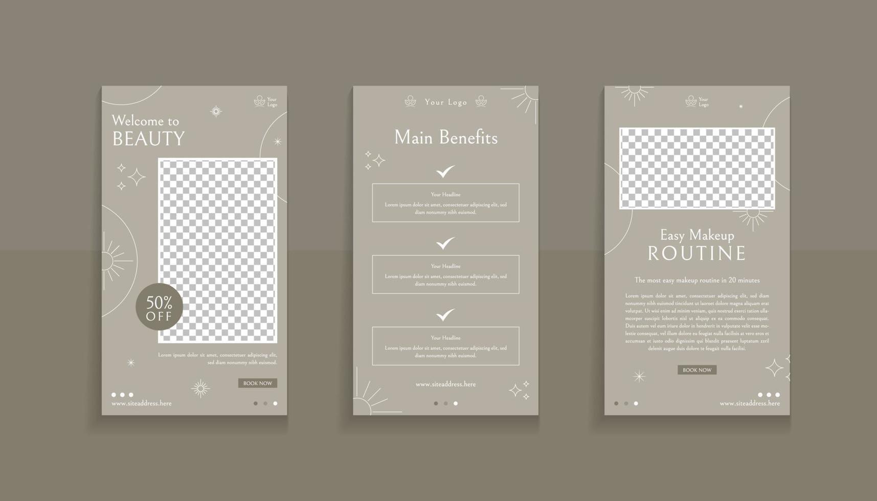 Cosmetic Social Media Story Template vector