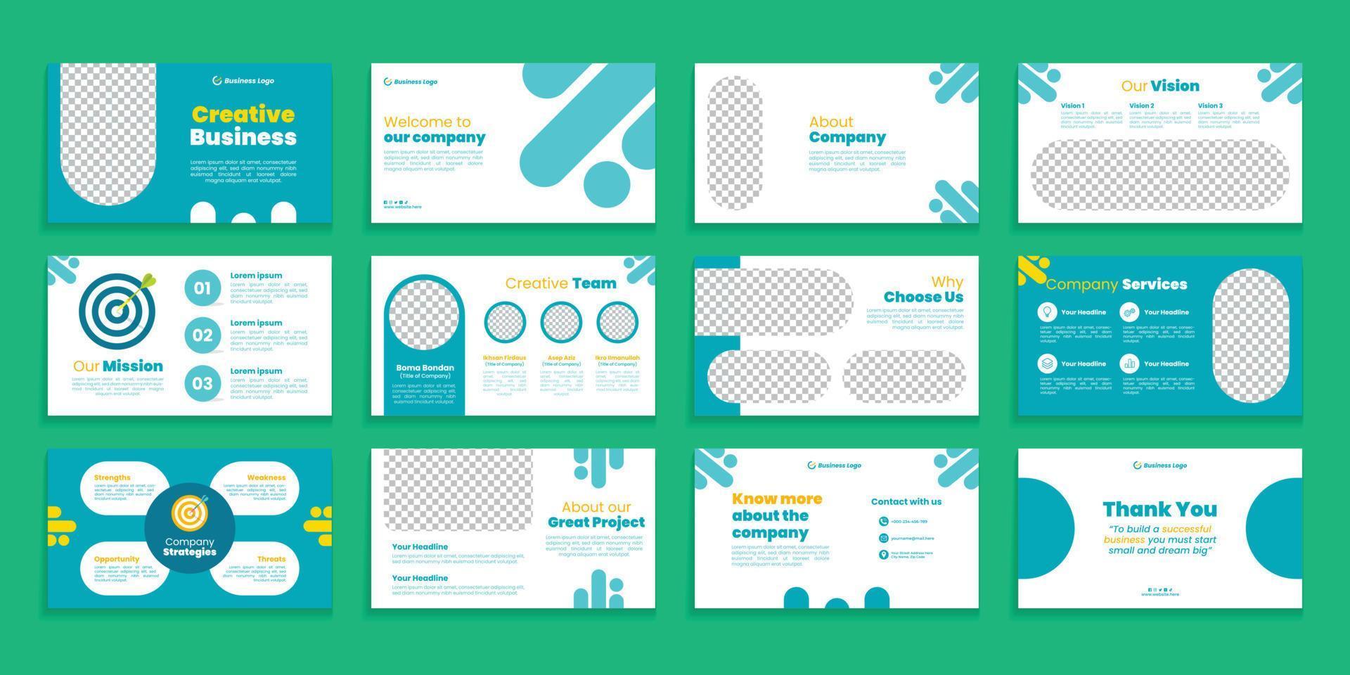 Creative Business Slide Presentation Template vector