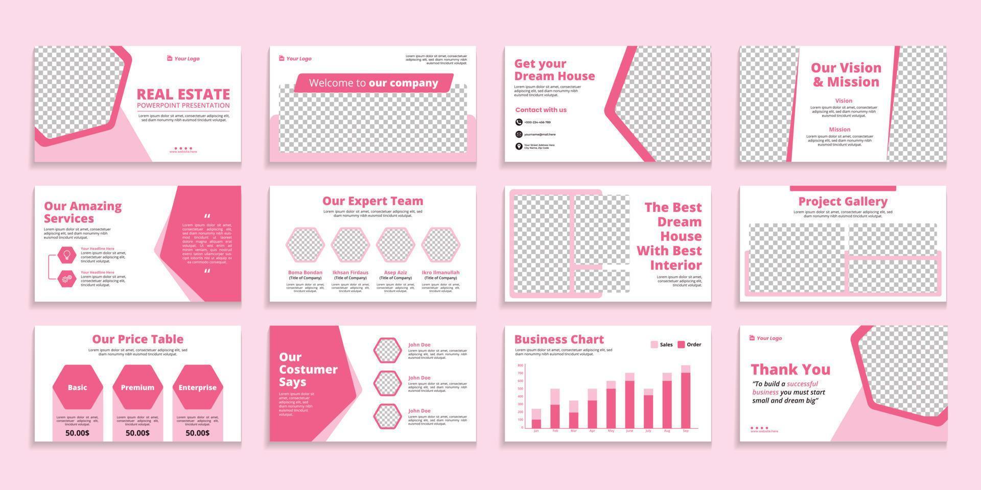 Real Estate Persentation Template vector