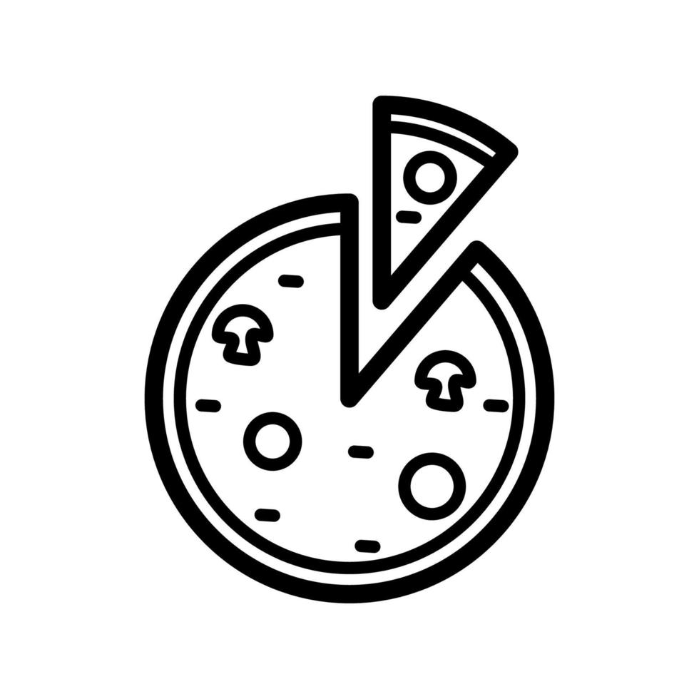 ilustración vectorial gráfico del icono de pizza vector