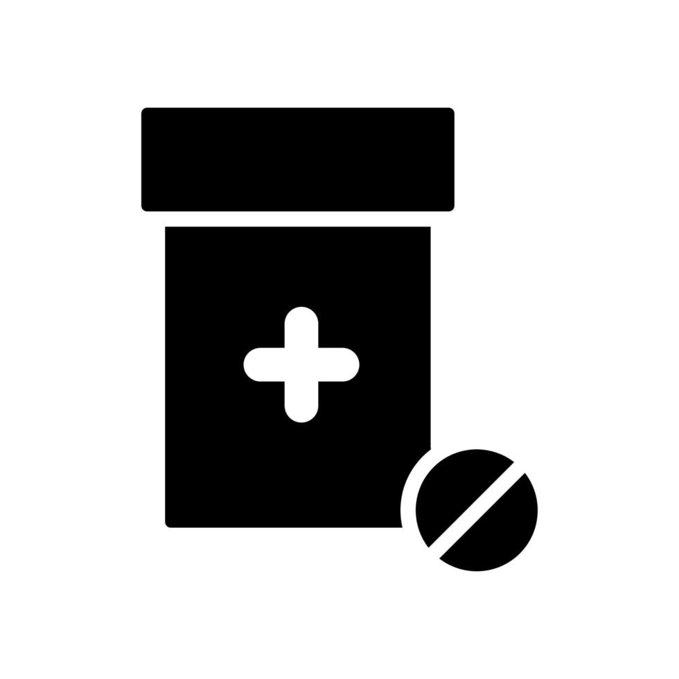 pill jar icon template vector