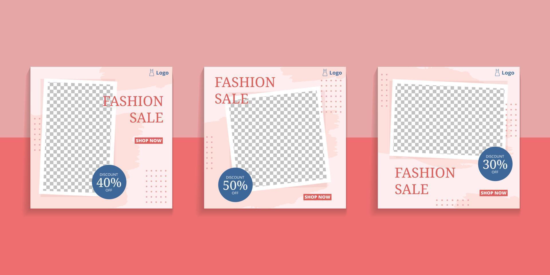 Fashion Social Media Post Template vector