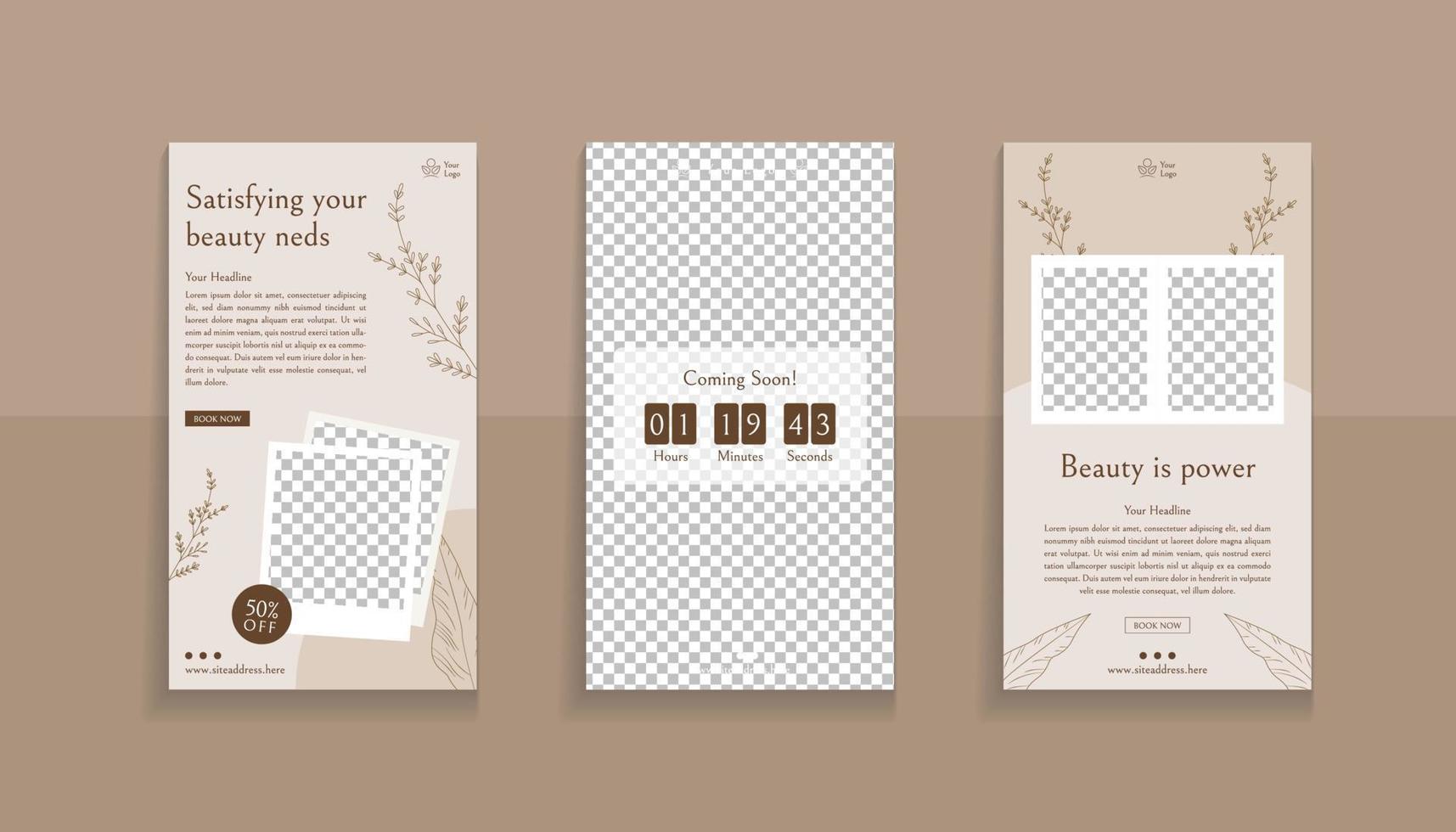 Cosmetic Social Media Story Template vector