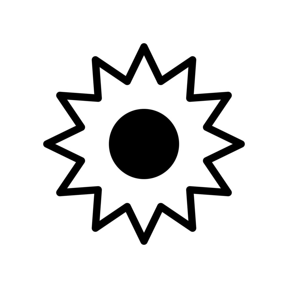 plantilla de icono de sol vector