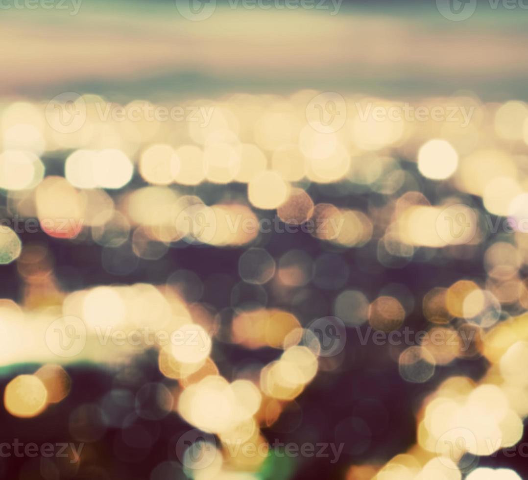 Bokeh, blur of a big city lights at night. Nightlife background photo