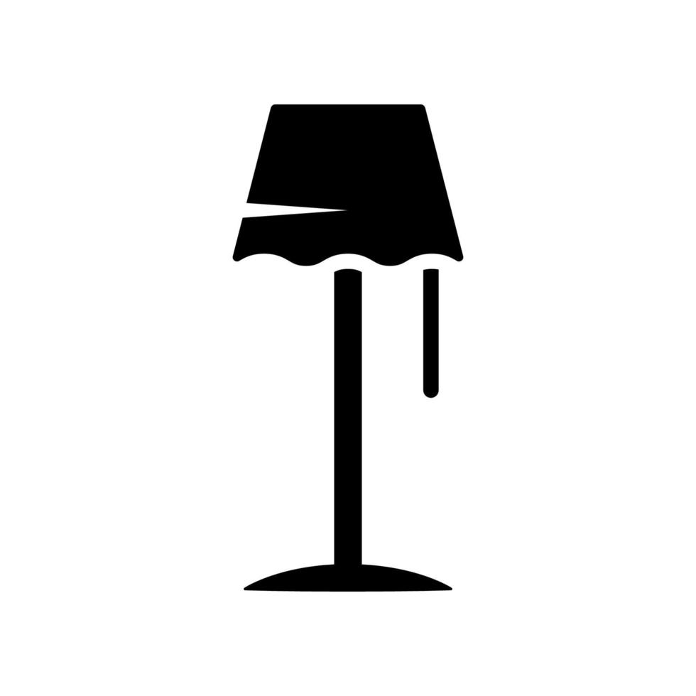 ilustración vectorial gráfico del icono de la lámpara de pie vector