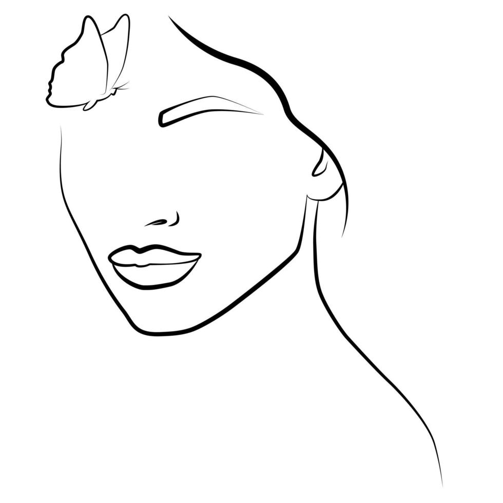 Drawing an abstract face with a seamless pattern 7792025 Vector Art at