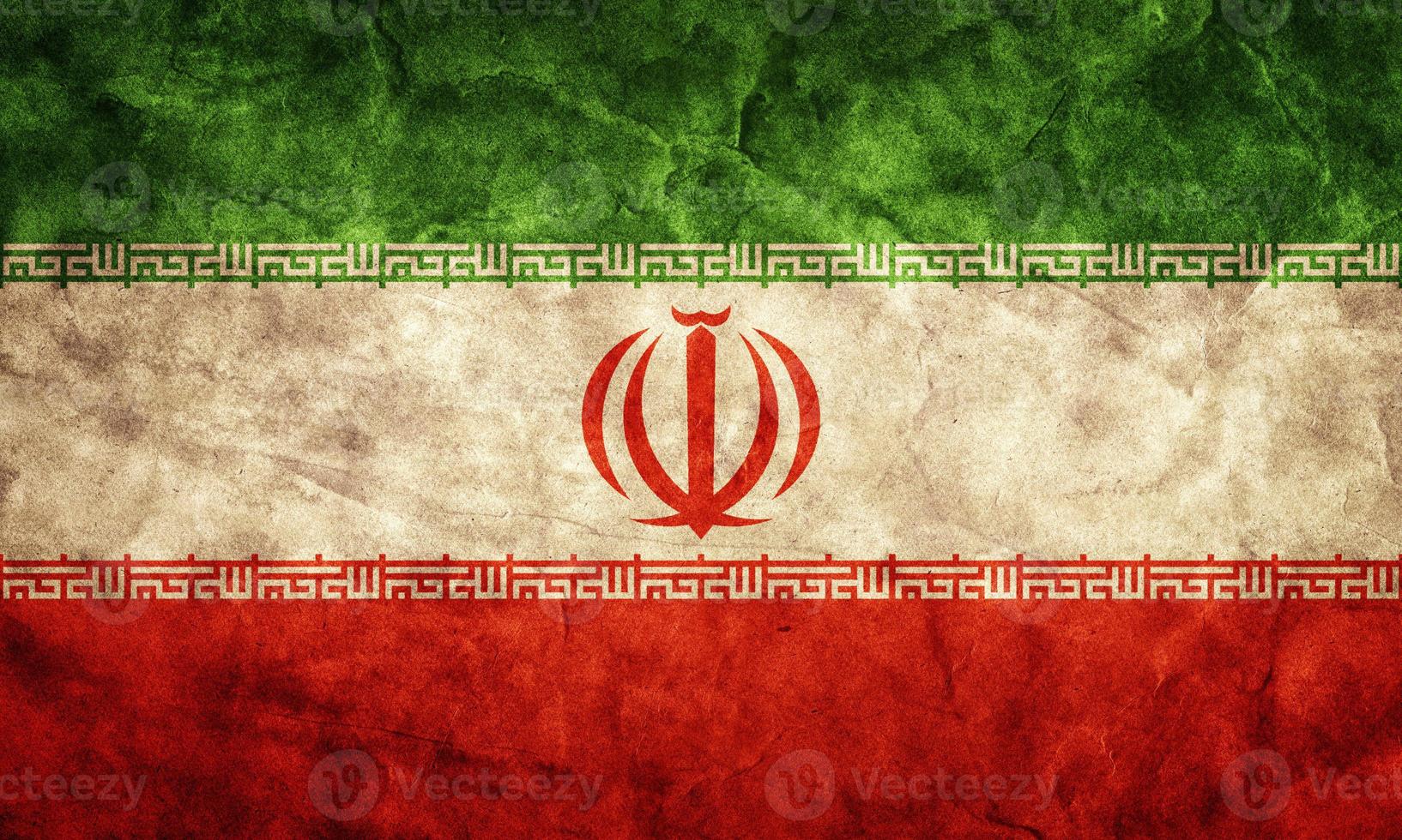 Iran grunge flag. Item from my vintage, retro flags collection photo