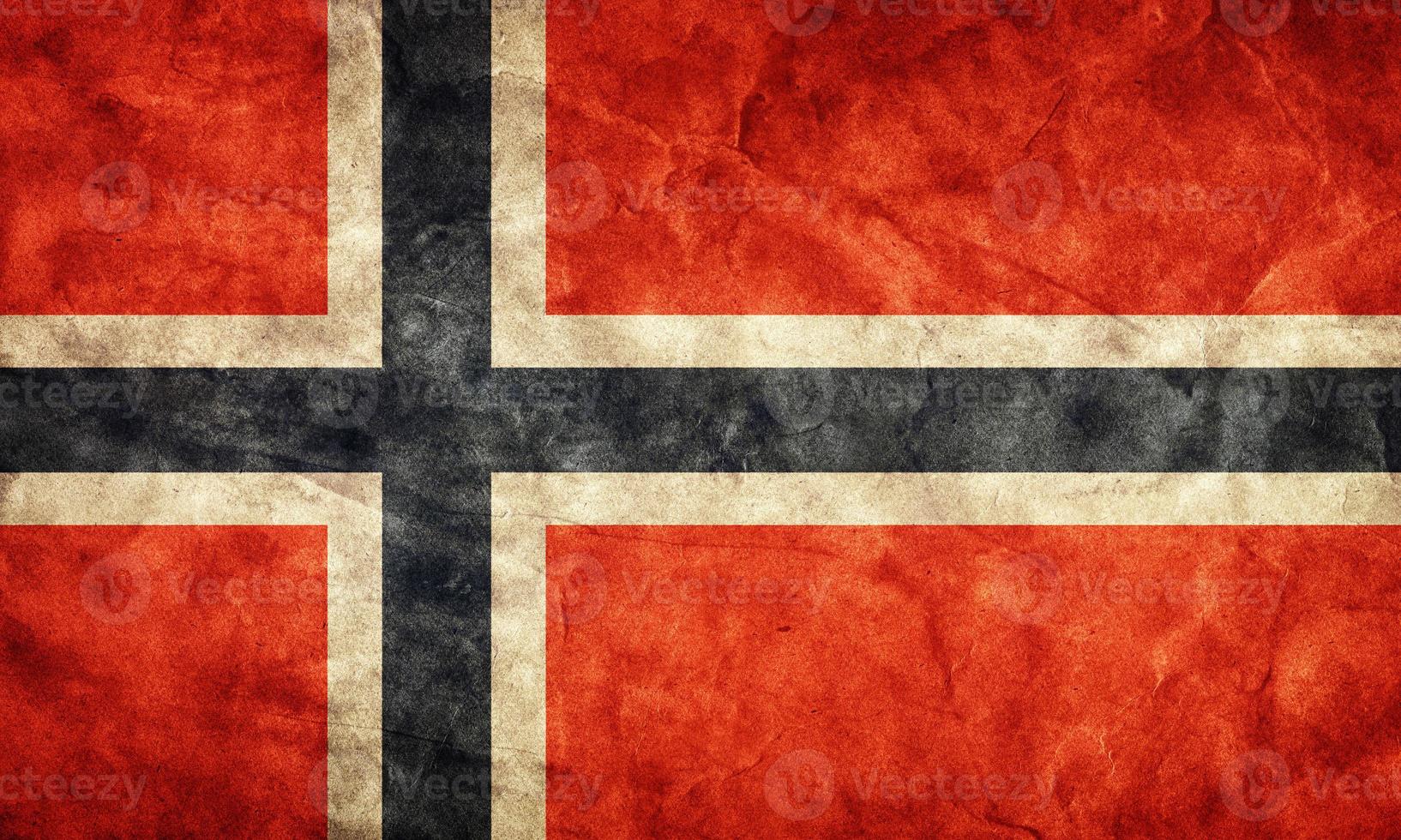 Norway grunge flag. Item from my vintage, retro flags collection photo