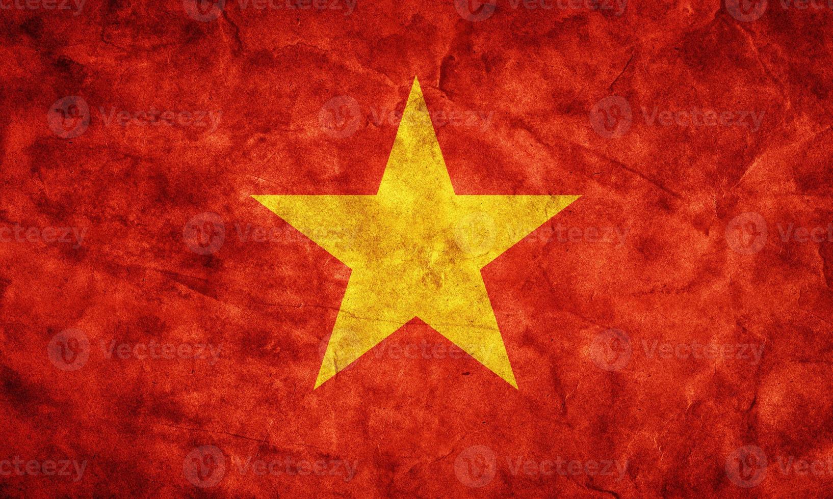 Vietnam grunge flag. Item from my vintage, retro flags collection photo