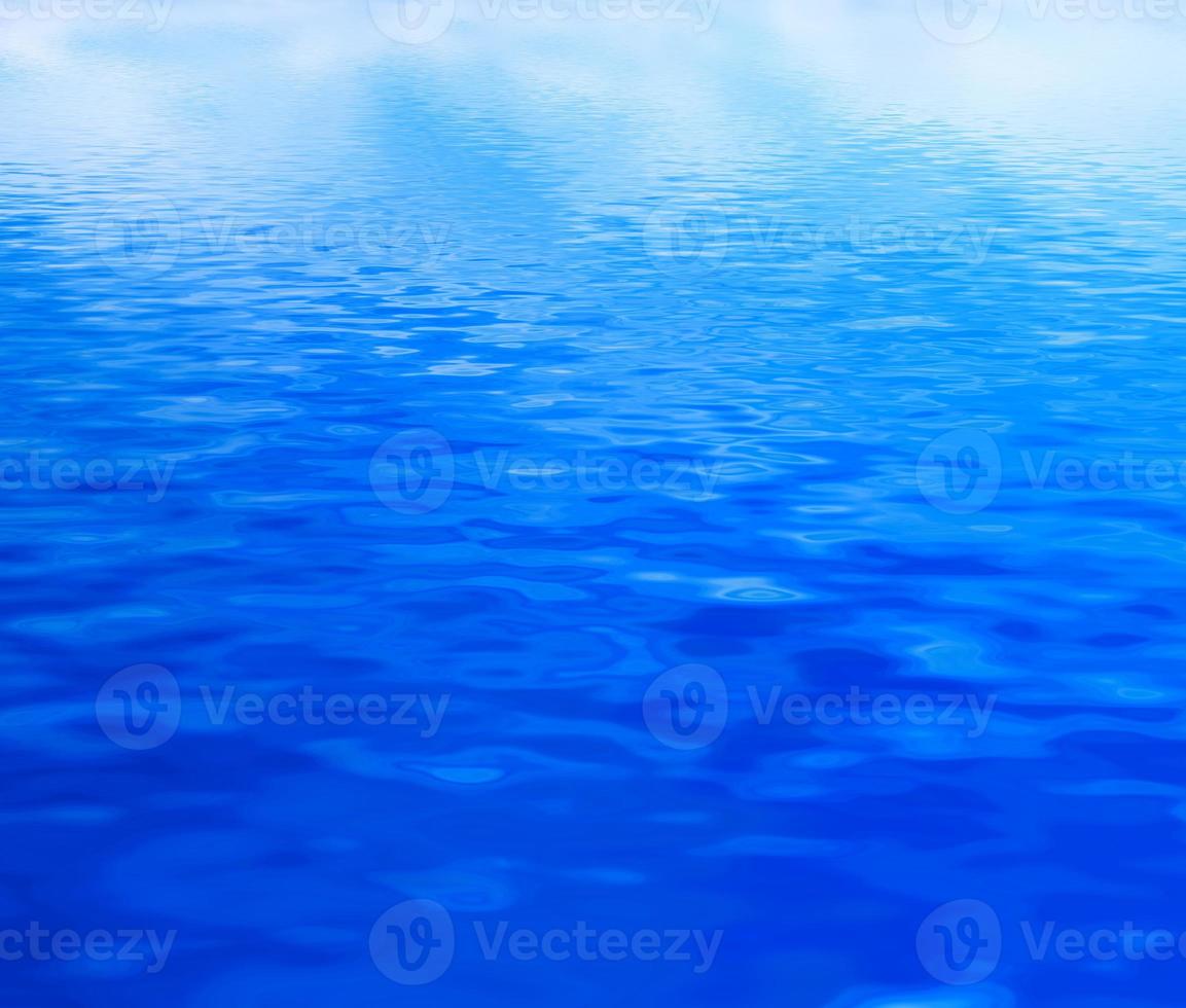 Clean water background, calm waves. Blue reflection photo