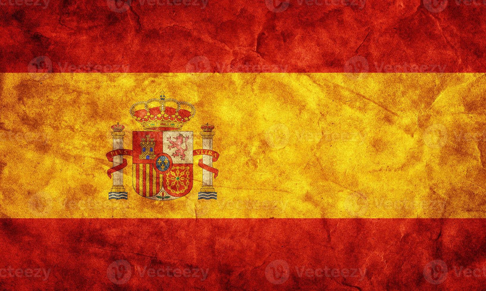 Spain grunge flag. Item from my vintage, retro flags collection photo