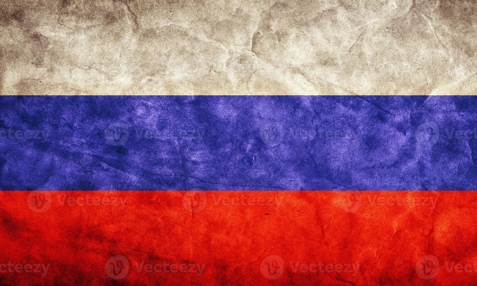 Russia grunge flag. Item from my vintage, retro flags collection photo