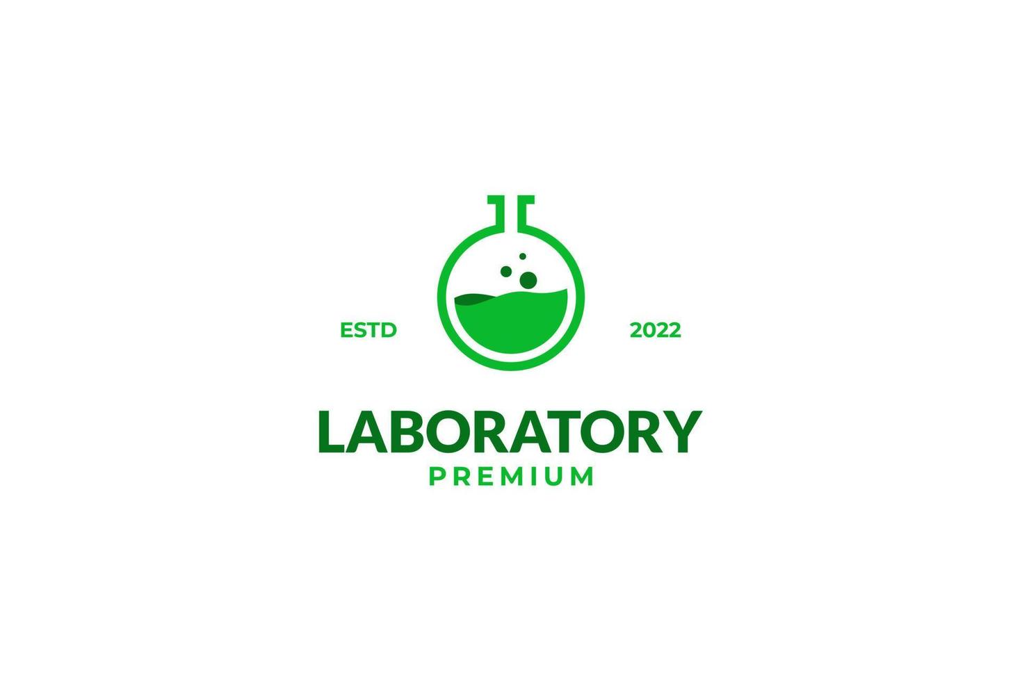 plantilla de vector de diseño de logotipo de laboratorio de vidrio plano