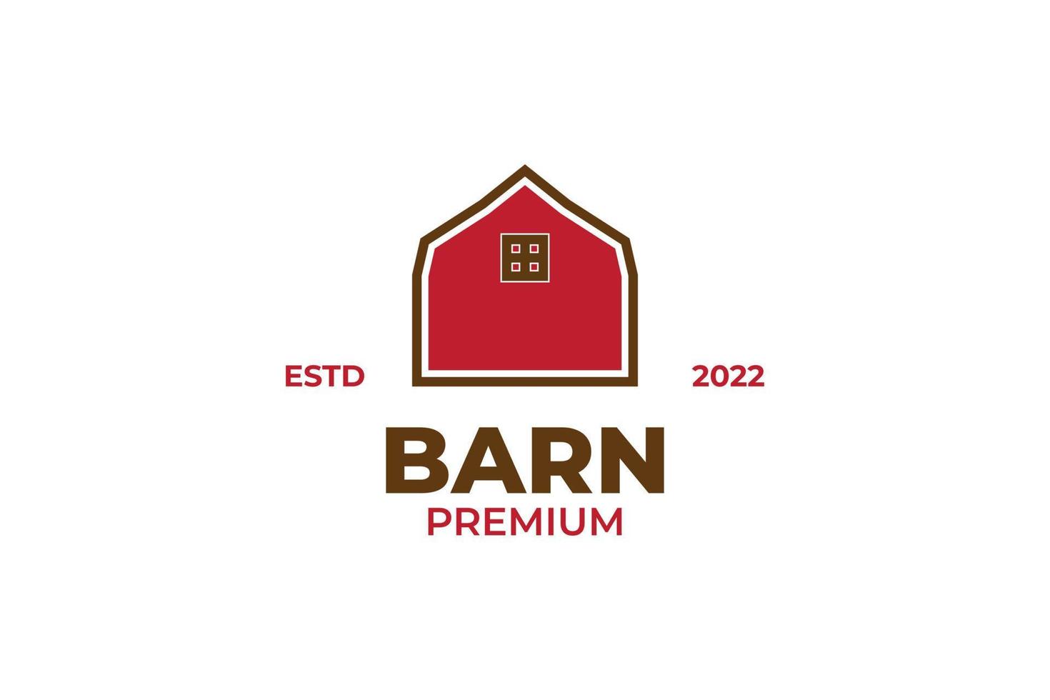 Flat barn logo design vector illustration
