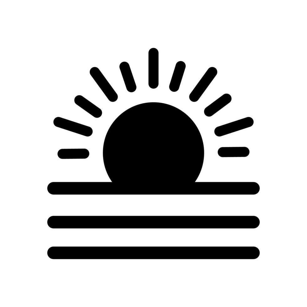 Sunrise icon template vector