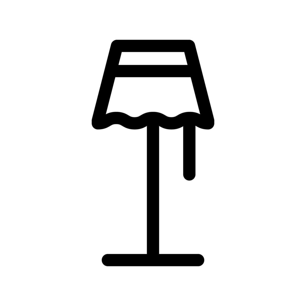 Illustration Vector Graphic of Stand Lamp Icon