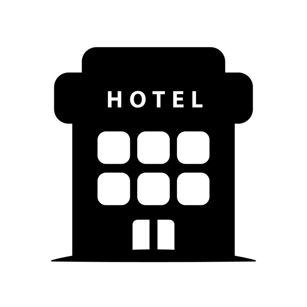 plantilla de icono de hotel vector