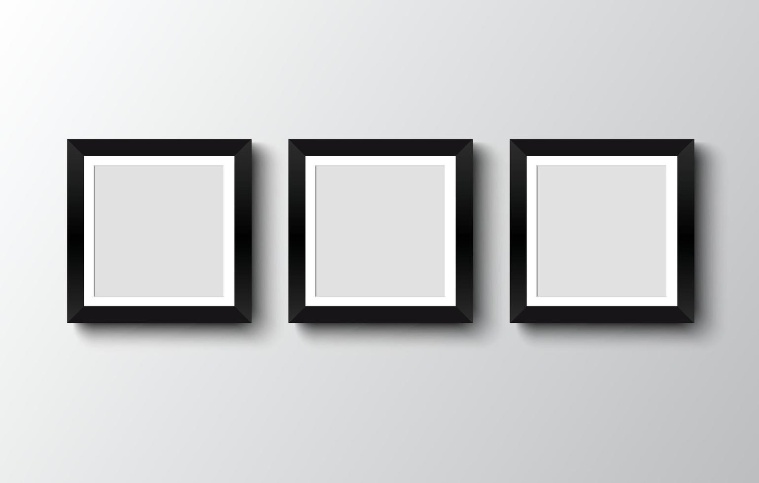 blank photo frame on gray background.vector illustration vector