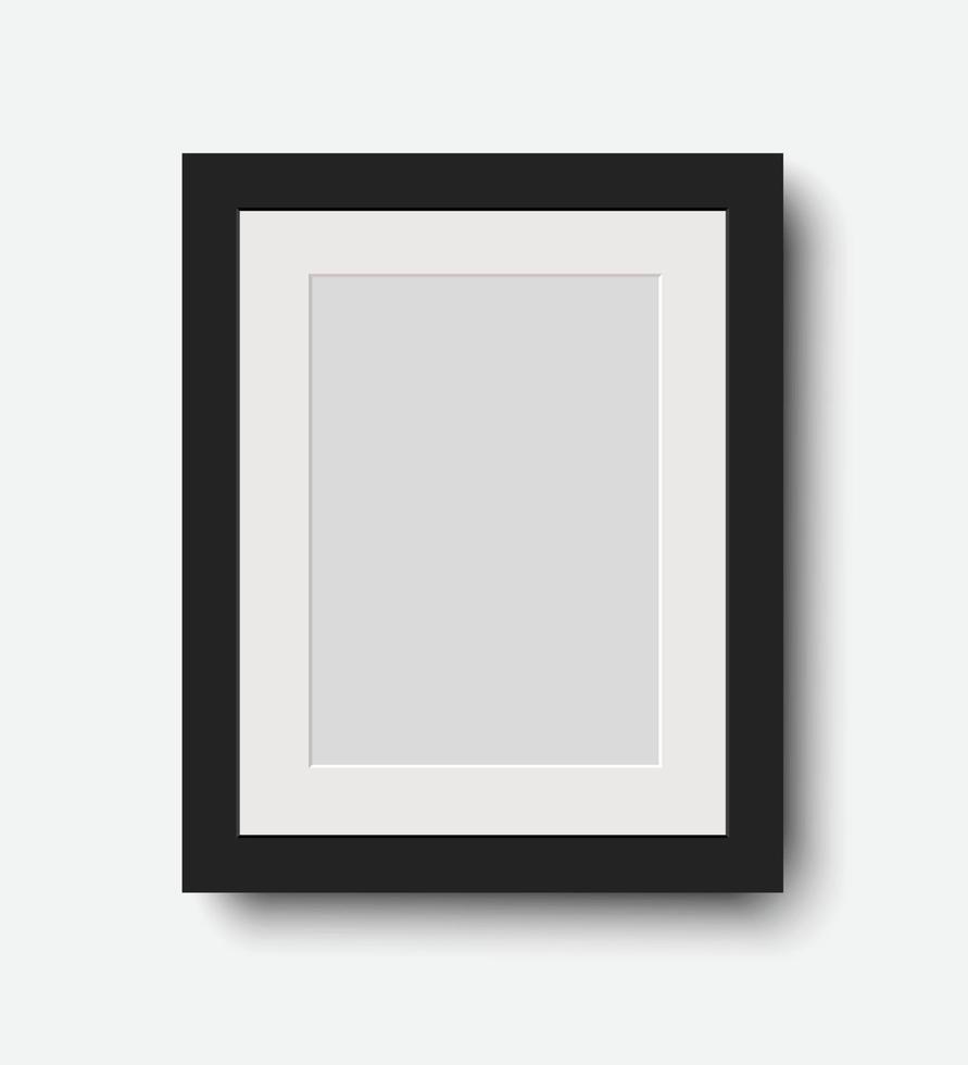 blank photo frame on gray background.vector illustration vector