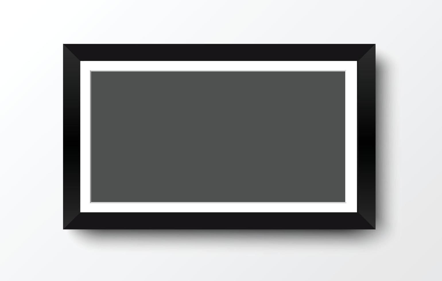 blank photo frame on gray background.vector illustration vector