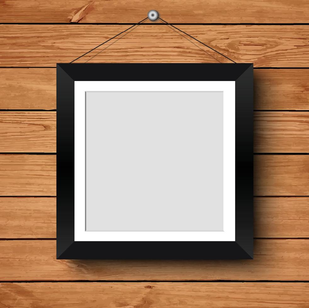 blank photo frame on the wall.vector illustration vector