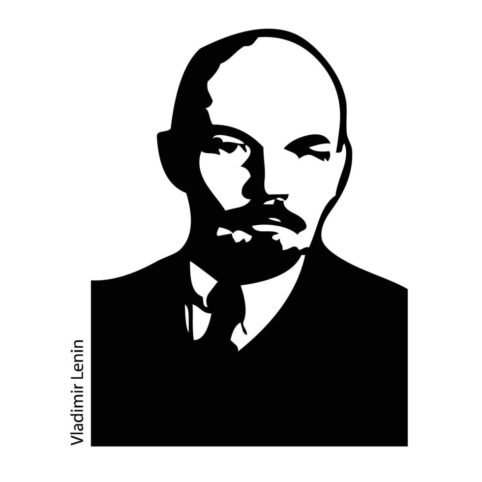 vector vladimir lenin sobre un fondo blanco.