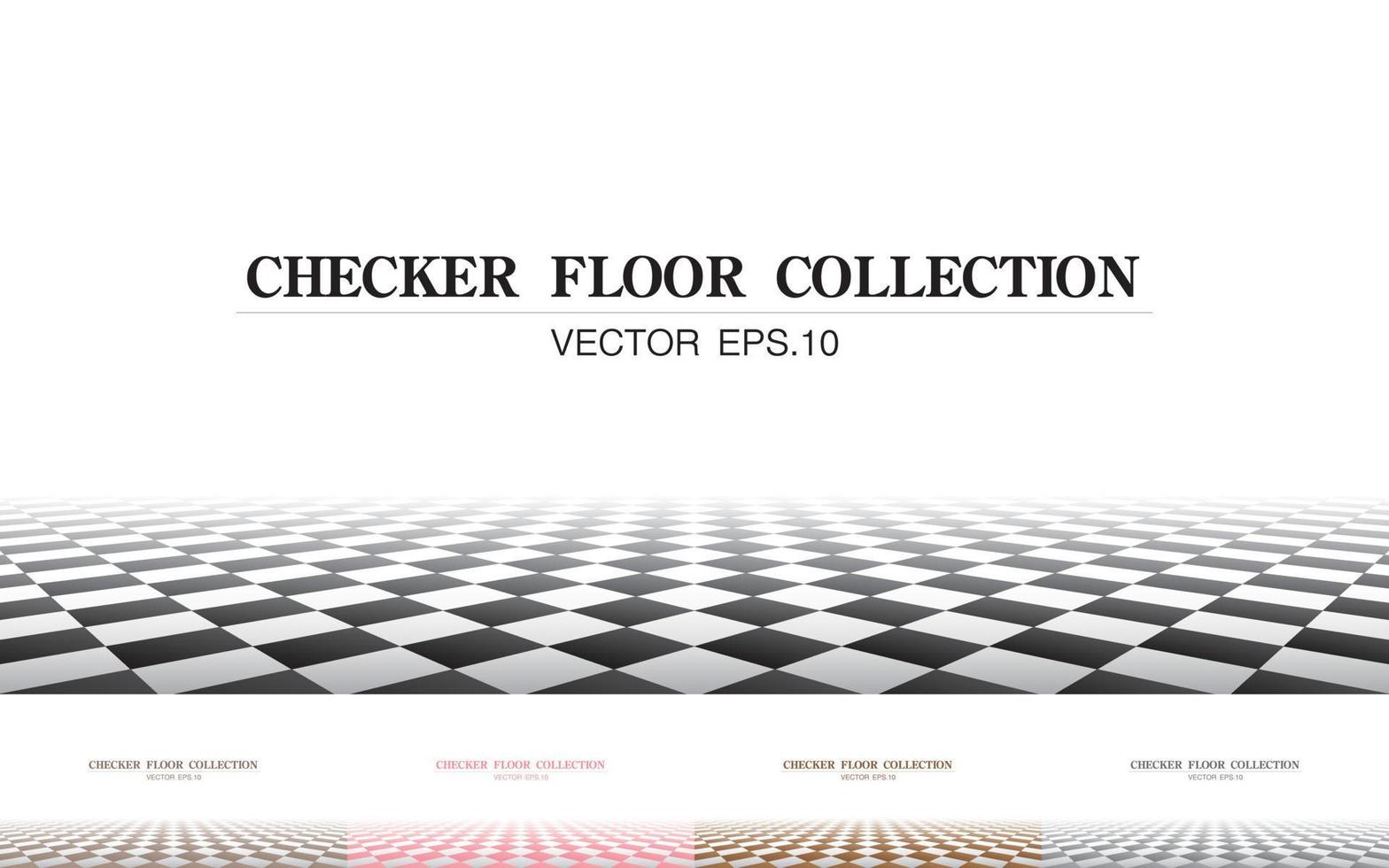 Checker floor background vector collection.