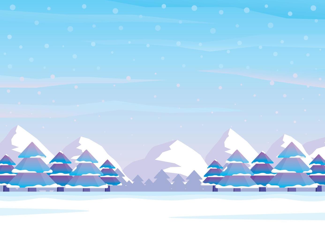 Winter background graphic vector in blue color theme.