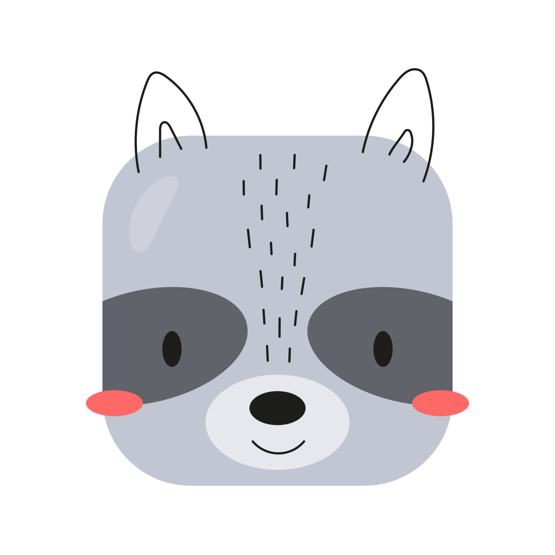 Square forest animal cartoon face. cute icon raccoon. Vector illustration. 7793858 Vector Art at Vecteezy Square forest animal cartoon face. cute icon raccoon. Vector illustration. 7793858 Vector Art at Vecteezy