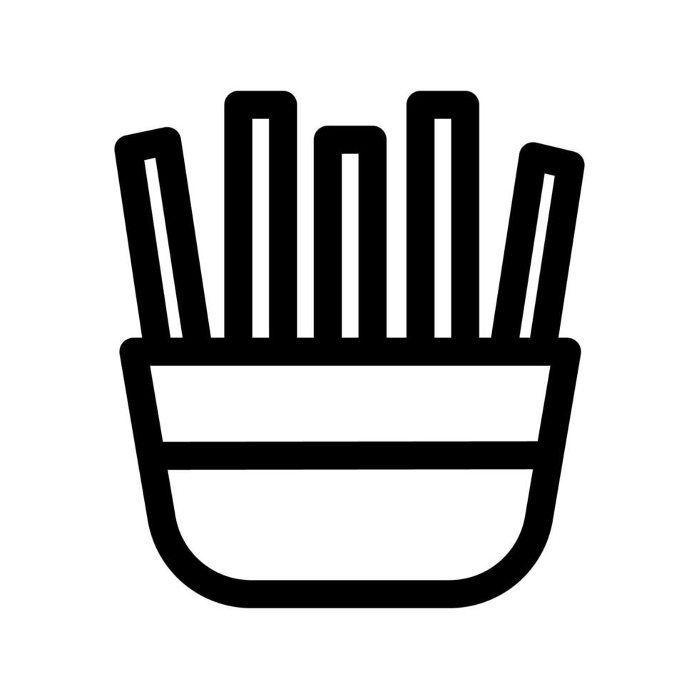 icono de papas fritas vector