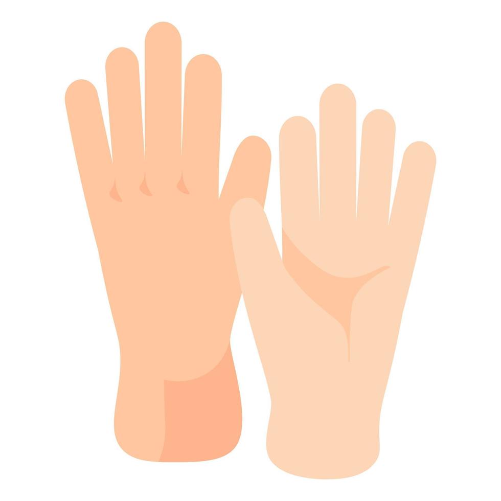 Two hands without lines colored, beige color, skin color vector