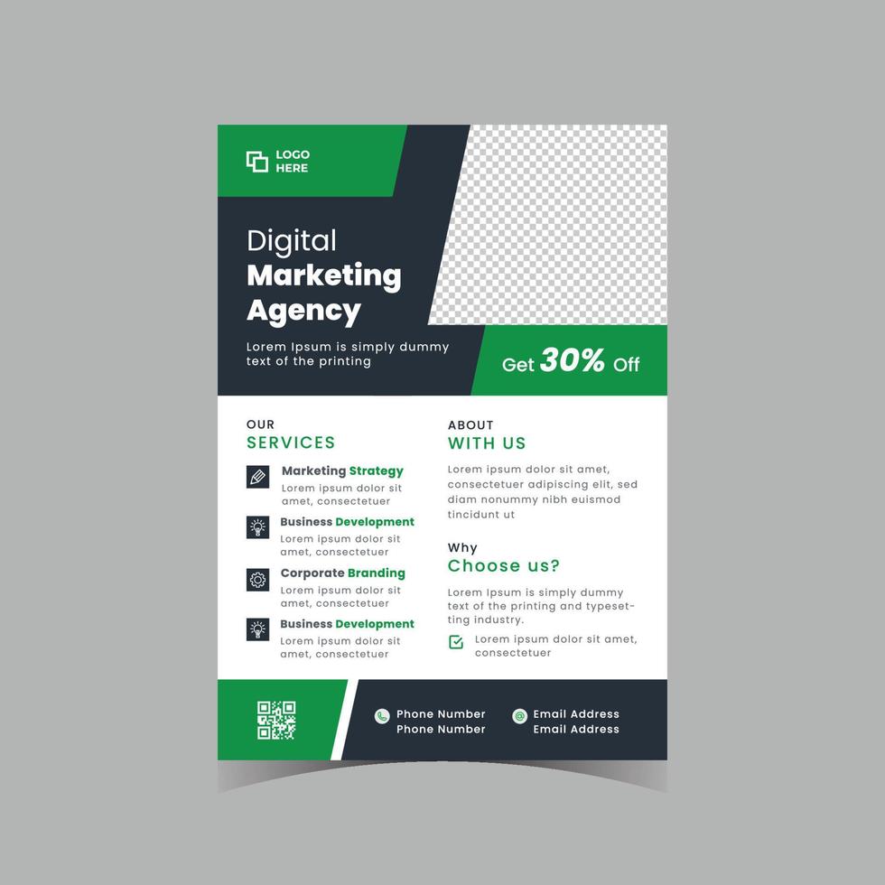 Corporate flyer template Design vector