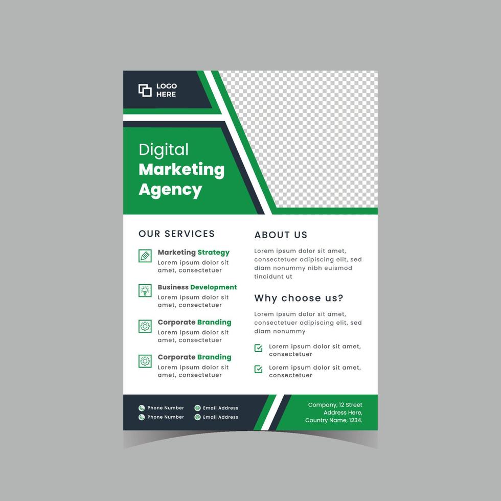 Corporate flyer template Design vector